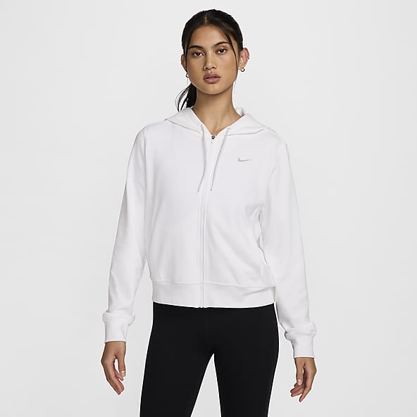 White nike zip up online